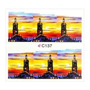 Naklejki wodne do paznokci arkusz 7 x 6,5 cm na 10 palców Nr c137 Allepaznokcie