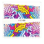 Naklejki wodne do paznokci arkusz 7 x 6,5 cm na 10 palców c Nr 189 Allepaznokcie