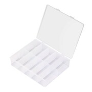 Pudełko ekspozytor kasetka box organizer na ozdoby przezroczysty 10 komór Allepaznokcie