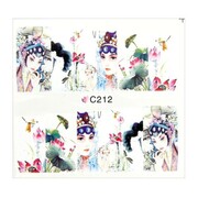 Naklejki wodne do paznokci arkusz 7 x 6,5 cm na 10 palców c Nr 212 Allepaznokcie