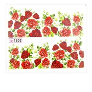 Naklejki wodne do paznokci arkusz 6,5 x 5,5 cm na 10 palców Nr 1602 Allepaznokcie