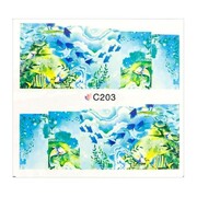 Naklejki wodne do paznokci arkusz 7 x 6,5 cm na 10 palców c Nr 203 Allepaznokcie