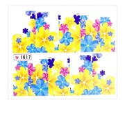 Naklejki wodne do paznokci arkusz 6,5 x 5,5 cm na 10 palców Nr 1617 Allepaznokcie