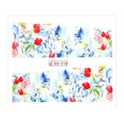 Naklejki wodne do paznokci arkusz 6,5 x 5,5 cm na 10 palców bn Nr 018 Allepaznokcie