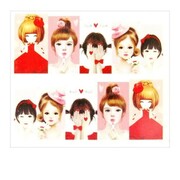 Naklejki wodne do paznokci arkusz 6,5 x 5,5cm na 10 palców yb Nr 935 Allepaznokcie