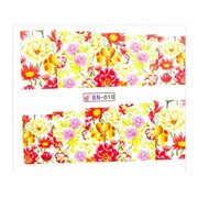 Naklejki wodne do paznokci arkusz 6,5 x 5,5 cm na 10 palców bn Nr 010 Allepaznokcie