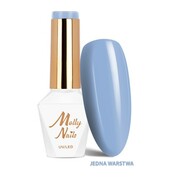 Lakier hybrydowy LED/UV Gel Polish Molly Nails Blue Sky Nr 112 Butterfly Blue HEMA/Di-HEMA Free 8g Molly Nails