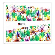 Naklejki wodne do paznokci arkusz 6,5 x 5,5 cm na 10 palców a Nr 094 Allepaznokcie