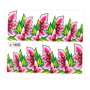 Naklejki wodne do paznokci arkusz 6,5 x 5,5 cm na 10 palców yb Nr 1900 Allepaznokcie
