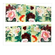 Naklejki wodne do paznokci arkusz 6,5 x 5,5cm na 10 palców yb Nr 950 Allepaznokcie