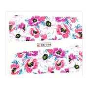 Naklejki wodne do paznokci arkusz 6,5 x 5,5 cm na 10 palców bn Nr 070 Allepaznokcie