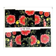 Naklejki wodne do paznokci arkusz 6,5 x 5,5 cm na 10 palców yb Nr 655 Allepaznokcie