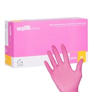 Rękawiczki jednorazowe nitrylowe diagnostyczne i ochronne Easycare nitrile Pink rozmiar M różowe 100 szt Zarys