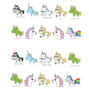 Naklejki wodne do paznokci unicorn STZ-616 Allepaznokcie