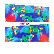 Naklejki wodne do paznokci arkusz 6,5 x 5,5 cm na 10 palców yb Nr 694 Allepaznokcie