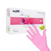 Rękawiczki jednorazowe nitrylowe diagnostyczne i ochronne Easycare nitrile Pink rozmiar L różowe 100 szt Zarys