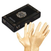 Rękawiczki jednorazowe nitrylowe diagnostyczne i ochronne Beaute Luxe rozmiar M złote 50 szt Top Glove