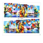 Naklejki wodne do paznokci arkusz 6,5 x 5,5 cm na 10 palców yb Nr 1000 Allepaznokcie