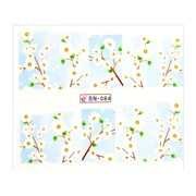 Naklejki wodne do paznokci arkusz 6,5 x 5,5 cm na 10 palców bn Nr 084 Allepaznokcie