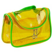 WYPRZEDAŻ Kosmetyczka transparentna żółto- zielona Allepaznokcie