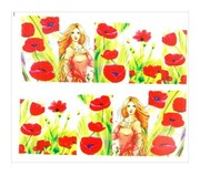 Naklejki wodne do paznokci arkusz 6,5 x 5,5 cm na 10 palców yb Nr 1020 Allepaznokcie