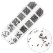 Kasetka z ozdobami bulion Molly Nails czarny black 1000 sztuk Molly Nails