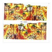 Naklejki wodne do paznokci arkusz 6,5 x 5,5 cm na 10 palców yb Nr 1005 Allepaznokcie