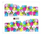 Naklejki wodne do paznokci arkusz 6,5 x 5,5 cm na 10 palców a Nr 093 Allepaznokcie