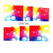 Naklejki wodne do paznokci arkusz 6,5 x 5,5 cm na 10 palców yb Nr 748 Allepaznokcie