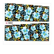 Naklejki wodne do paznokci arkusz 6,5 x 5,5 cm na 10 palców yb Nr 1894 Allepaznokcie
