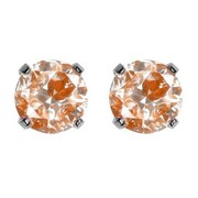 Kolczyki cubic zirconia neon red w pazurkach srebrne system 75 7592 0163 Studex