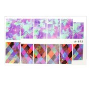 Naklejki wodne do paznokci arkusz 9 x 5,5 cm a Nr 672 Allepaznokcie