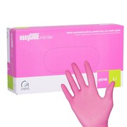 Rękawiczki jednorazowe nitrylowe diagnostyczne i ochronne Easycare nitrile Pink rozmiar L różowe 100 szt Zarys