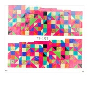 Naklejki wodne do paznokci arkusz 6,5 x 5,5 cm na 10 palców yb Nr 1026 Allepaznokcie