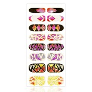 Naklejki nail patch minx kształty 16szt ls d008 Allepaznokcie