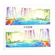 Naklejki wodne do paznokci arkusz 7 x 6,5 cm na 10 palców Nr c236 Allepaznokcie