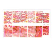 Naklejki wodne do paznokci arkusz 9 x 5,5 cm a Nr 716 Allepaznokcie