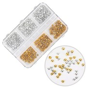 Kasetka z ozdobami ćwieki mix kolorów GNB-LAB