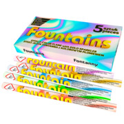 Złote fontanny z kolorowymi flarami JF101 ognie bengalskie 5 szt. Jorge F1 Jorge