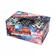 Pyrotechnology 64 C6425XPT wyrzutnia fajerwerków 64 strzałów 25 mm Klasek F3 Klasek