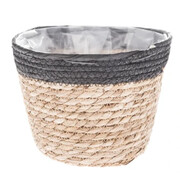 Osłonka z trawy morskiej 16,6 x 21 x 21 cm (czarne zdobienie) Dakls