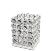 Świecznik kryształowy 11 x 8,5 x 8,5 cm (srebrny) Art-Pol