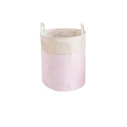 Materiałowy kosz na pranie Basic 50 x 40 x 40 cm (różowy) eCarla