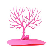 Ekspozytor na biżuterię Drzewo 21,5 x 25 cm (różowy) eCarla