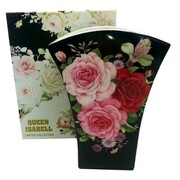 Wazon porcelanowy Róże 20 x 15 x 6,5 cm (czarny) Inny