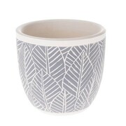 Osłonka ceramiczna 12,5 x 13,5 x 13,5 cm (niebieska, motyw roślinny) Dakls