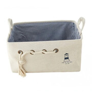 Materiałowy pojemnik Marine 30 x 32 x 22 cm (kremowy) eCarla