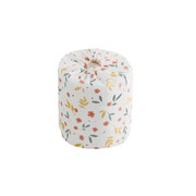 Materiałowy pojemnik worek Kwiaty 90 x 45 x 45 cm (biały) eCarla