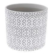 Osłonka betonowa 12,5 x 13 x 13 cm (szara, ornament boho) Dakls