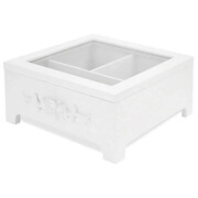 Drewniana szkatułka na biżuterię 9 x 20,5 x21,5 cm (biała) Art-Pol